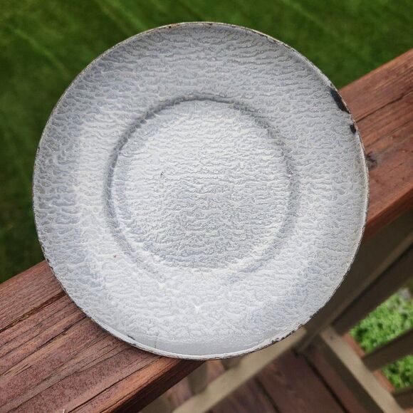 Vintage 1930s Kosmos Schutz-Marke Enamel Saucepan Pan with Cover Brown Gray - Picture 9 of 10